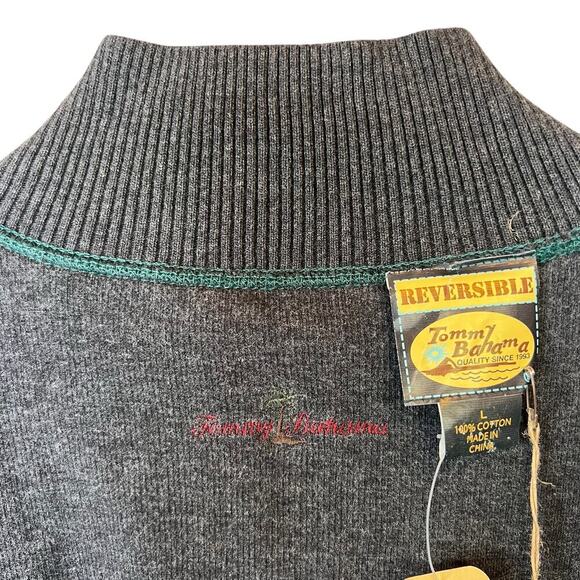 TOMMY BAHAMA On The Flip Side Zip Reversible Sweater Men's Size Large - Picture 5 of 11